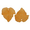 Autumn Theme Orange Frosted Transparent Acrylic Leaf Pendants X-PAF002Y-13-2
