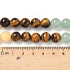 Chakra Natural Red Jasper & Yellow Jade & Green Aventurine & Tiger Eye & Sodalite & Amethyst Beads Strands G-NH0002-E02-10mm-5