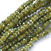 Electroplate Glass Beads Strands X-GLAA-F079-FR09-1