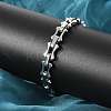 304 Stainless Steel Bone Link Chain Bracelets for Women Men BJEW-F488-65P-3
