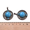 Synthetic Turquoise Pendants G-Q158-03A-R14-3
