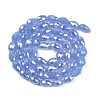 Opaque Solid Color Electroplate Glass Beads Strands EGLA-N013-J6mm-B06-2