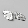 304 Stainless Steel Fan Stud Earrings EJEW-WH0020-50B-2