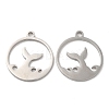 Non-Tarnish 304 Stainless Steel Pendants STAS-L020-018P-1