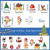 48Pcs 12 Styles Christmas Theme Opaque Resin Cabochons CRES-SC0002-54-2