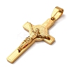 304 Stainless Steel Religion Jesus Cross Pendants STAS-F323-12G-2