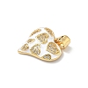 Brass Micro Pave Cubic Zirconia Pendants KK-P330-08A-G02-2