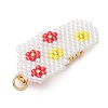 MIYUKI Glass Seed Beaded Pendants PALLOY-MZ01313-01-2