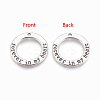 Tibetan Style Alloy Ring Pendants TIBEP-S293-018AS-LF-1