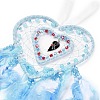 Heart Woven Web/Net with Feather Hanging Ornaments HJEW-G025-12B-2