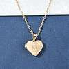 304 Stainless Steel Pave Clear Cubic Zirconia Heart Locket Pendant Necklaces for Women LS-NJEW-Z077-01G-1