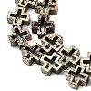 Electroplated Natural Lava Rock Beads Strands G-K388-02G-2