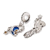 Rack Plating Alloy Crystal Rhinestone European Dangle Charms FIND-C055-23P-2