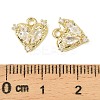 Brass Micro Pave Cubic Zirconia Charms KK-C107-14B-G-3