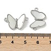 Brass Micro Pave Clear Cubic Zirconia Pave Natural Shell Butterfly Connector Charms KK-P283-05P-3