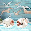 2 Bags 2 Colors Wooden Bird Wall Decorations AJEW-GA0008-94-3