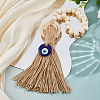 Wooden Beads Door Handle Pendant Decorations AJEW-WH0270-923B-4