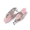 Natural Rose Quartz Pendants G-E059-02AS-05-3