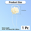 1Pc Retro Cloth Rose Flower Waxed Cord Wrap Choker Necklaces for Women NJEW-CP0001-05C-2