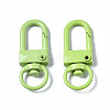Spray Painted Eco-Friendly Alloy Swivel Snap Hooks Clasps PALLOY-T080-02S-NR-2