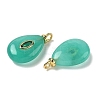 Dyed Natural White Jade Pendants G-H328-01G-A01-2