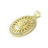 Real 18K Gold Plated Brass Micro Pave Clear Cubic Zirconia Pendants KK-H472-34G-02-2