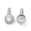 Brass Micro Pave Cubic Zirconia Pendants KK-E068-VC424-1