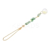 Round Glass & Natural Green Aventurine Chips Hanging Suncatchers HJEW-JM04209-01-4