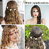 2Pcs 2 Colors Polyester Artificial Rose Garland Headbands Hair Vine AJEW-CP0008-26B-5