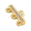 Rack Plating Brass Micro Pave Clear Cubic Zirconia Rectangle Chandelier Component Links LS-KKB-L215-037LG-2