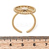 Hollow Oval with Heart 304 Stainless Steel Open Cuff Rings for Women RJEW-A091-17G-5