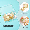 DIY Blank Dome Woven Net/Web with Feather Alloy Pendant Making Kits DIY-TA0011-22-4