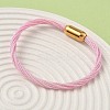304 Stainless Steel with Polyester Metallic Cord Bracelets for Women BJEW-Z145-01G-31-3
