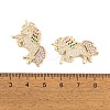 Brass Micro Pave Cubic Zirconia Pendants KK-E108-24G-3
