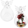 2Pcs Hanging Glass Candle Holders AJEW-SC0002-51-1