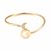 Rack Plating Brass Micro Pave Cubic Zirconia Bangles BJEW-E071-19G-02-2