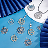 28Pcs 7 Style Tibetan Style Zinc Alloy Pendants FIND-PH0010-02-4