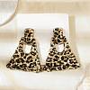 Leopard Print Alloy Dangle Stud Earrings LS-EJEW-K304-01D-G-3