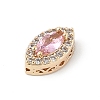 Brass Micro Pave Cubic Zirconia Beads KK-K297-27G-02-2