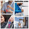 16Pcs 16 Style Imitation Leather Keychain KEYC-CP0001-22-5