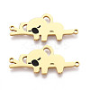 304 Stainless Steel Connector Charms STAS-T070-12G-1