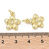 Brass Micro Pave Cubic Zirconia Pendants KK-P345-63B-G-3