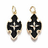 Brass Enamel Pendants KK-S356-199C-NF-1