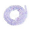 Electroplate Transparent Glass Beads Strands EGLA-Q132-4MM-A03-2