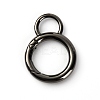 (Clearance Sale)Zinc Alloy Spring Gate Ring Clasps PALLOY-WH0085-43D-1