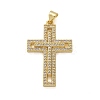 Brass Micro Pave Cubic Zirconia Pendants KK-M319-26G-01-1