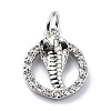 Brass Micro Pave Cubic Zirconia Charms ZIRC-F131-12P-1