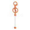Spray Painted Alloy Bar Beadable Keychain for Jewelry Making DIY Crafts KEYC-A011-02I-1