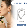 250Pcs 304 Stainless Steel Leverback Earring Findings STAS-ME0001-04-2