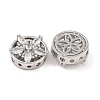 Brass Micro Pave Clear Cubic Zirconia Beads KK-S389-27P-2